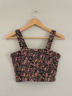 American Eagle Multicolor Floral Crop Top